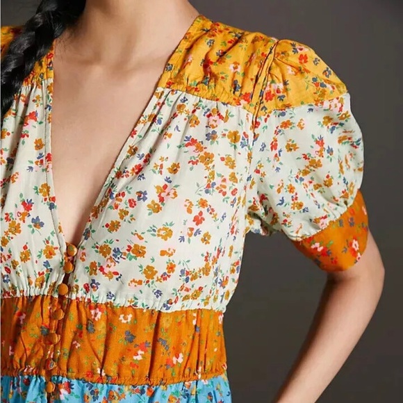 Anthropologie Tiered True Colorful Maxi Dress - Picture 3 of 11